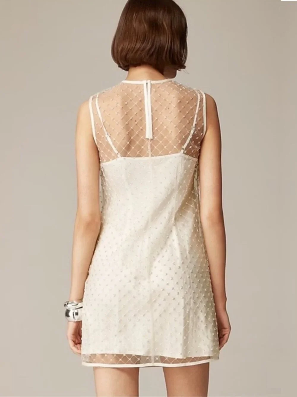 Anna October© X J.Crew Layered Mini Dress in Textured Satin (No Tulle) 6 #A3086